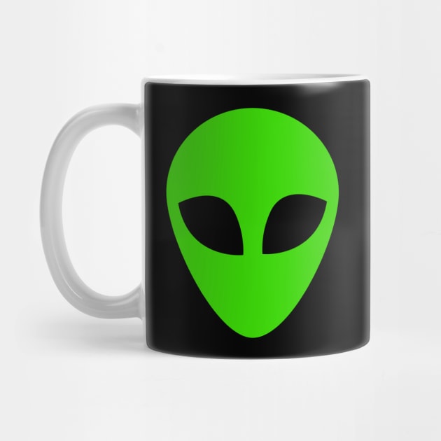 Green alien head t-shirt by Coreoceanart